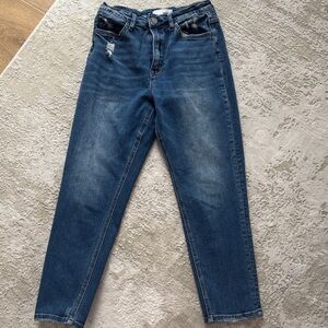 VERVET BY FLYING MONKEY Distressed Blue Ankle Jeans